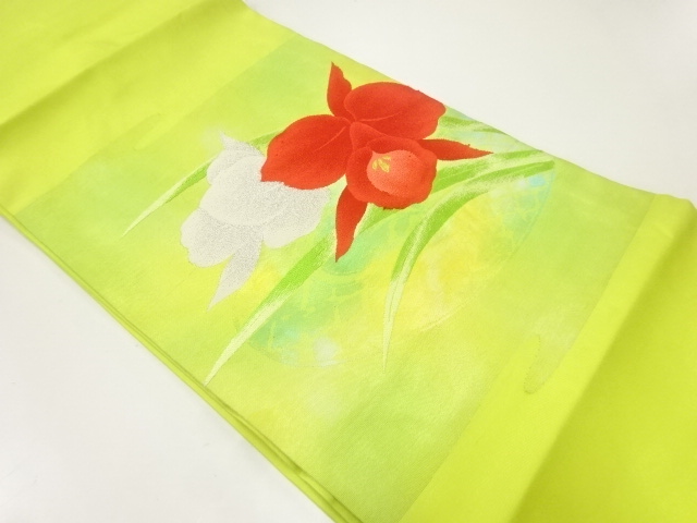 蘭模様織出し名古屋帯